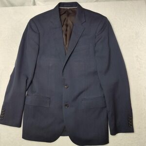 J.CREW Suit Jacket Mens 38R Blue Wool Ludlow Slim Two-Button Notch Tollegno